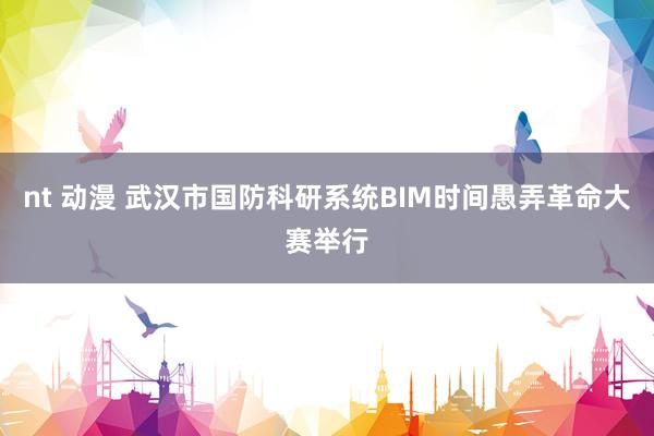 nt 动漫 武汉市国防科研系统BIM时间愚弄革命大赛举行
