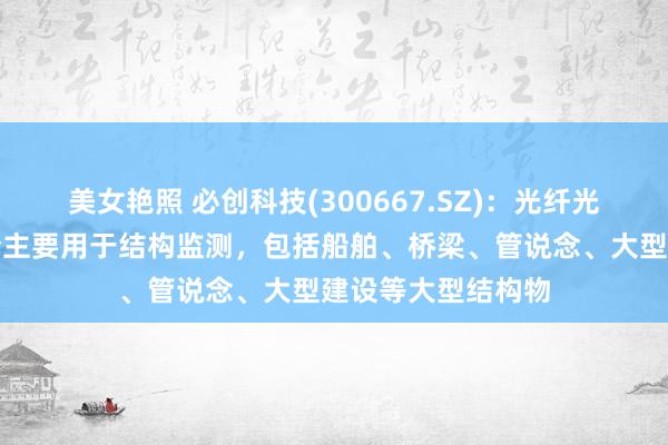 美女艳照 必创科技(300667.SZ)：光纤光栅应变传感器当今主要用于结构监测，包括船舶、桥梁、管说念、大型建设等大型结构物