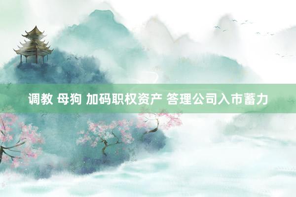 调教 母狗 加码职权资产 答理公司入市蓄力